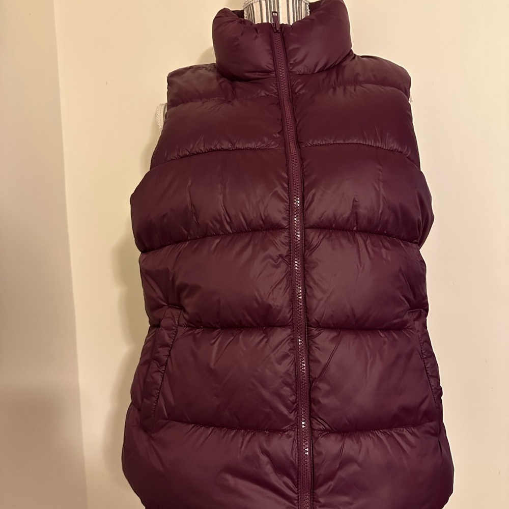 Old Navy Purple Quilted Puffer Vest
